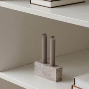 Colección candelabro travertino doble