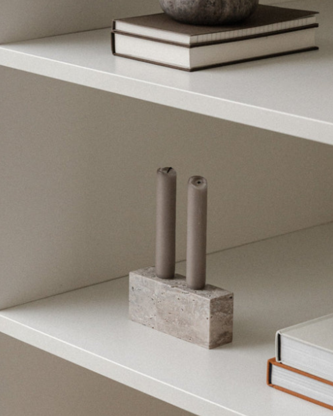 candelabro travertino doble candelabro travertino doble