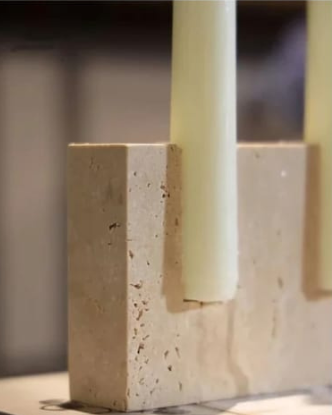 candelabro travertino doble candelabro travertino doble